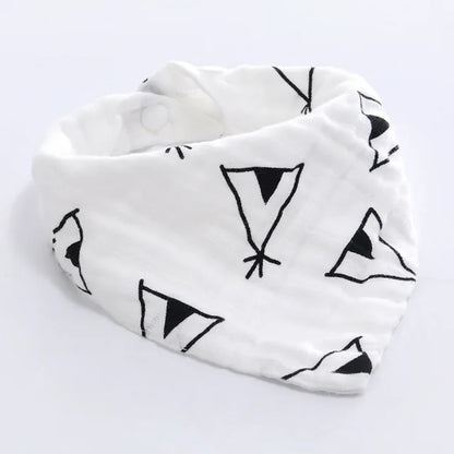 5Pcs/Lot Musiln Cotton Baby Bibs 4 Layers Girls Boys Babador Bandana Bibs Bebe Triangle Feeding Burp Cloth Bebe Collar Scarf