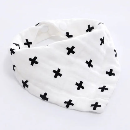 5Pcs/Lot Musiln Cotton Baby Bibs 4 Layers Girls Boys Babador Bandana Bibs Bebe Triangle Feeding Burp Cloth Bebe Collar Scarf