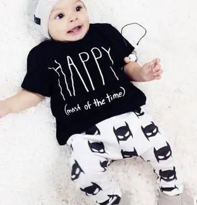 New Summer Baby Boy Clothes Kids Clothes Sets T-Shirt+Pants Suit Clothing Set Cartoon Printed Clothes Newborn Sport Suits